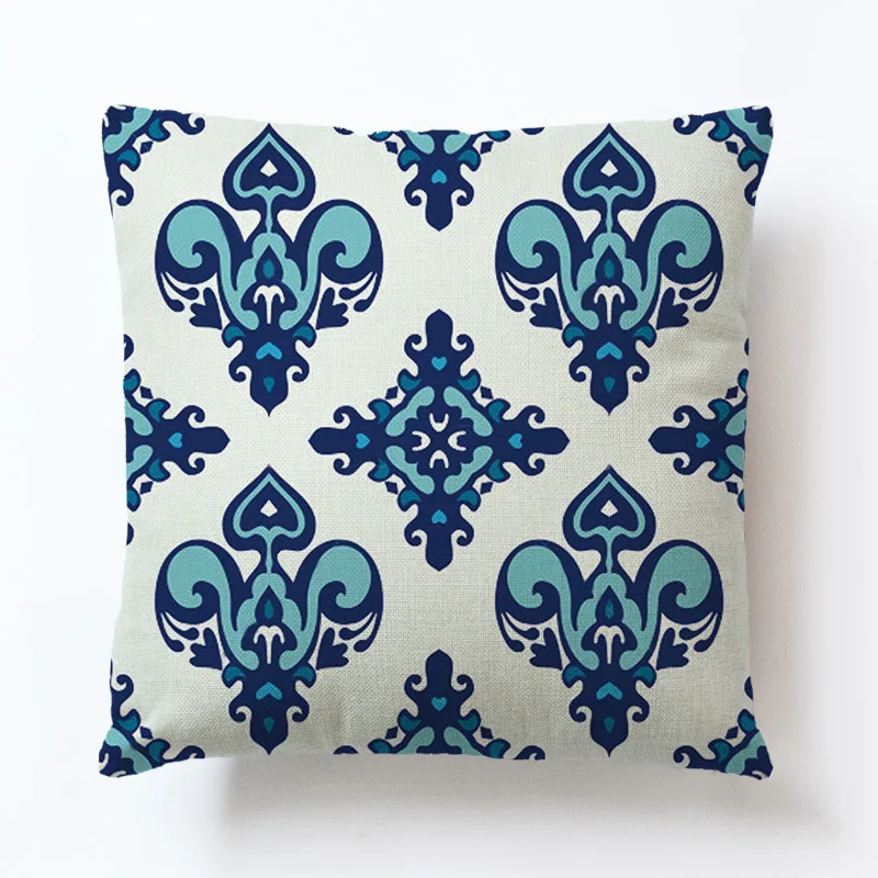 Новая хлопковая льняная наволочка с геометрическим принтом простая рисунком для