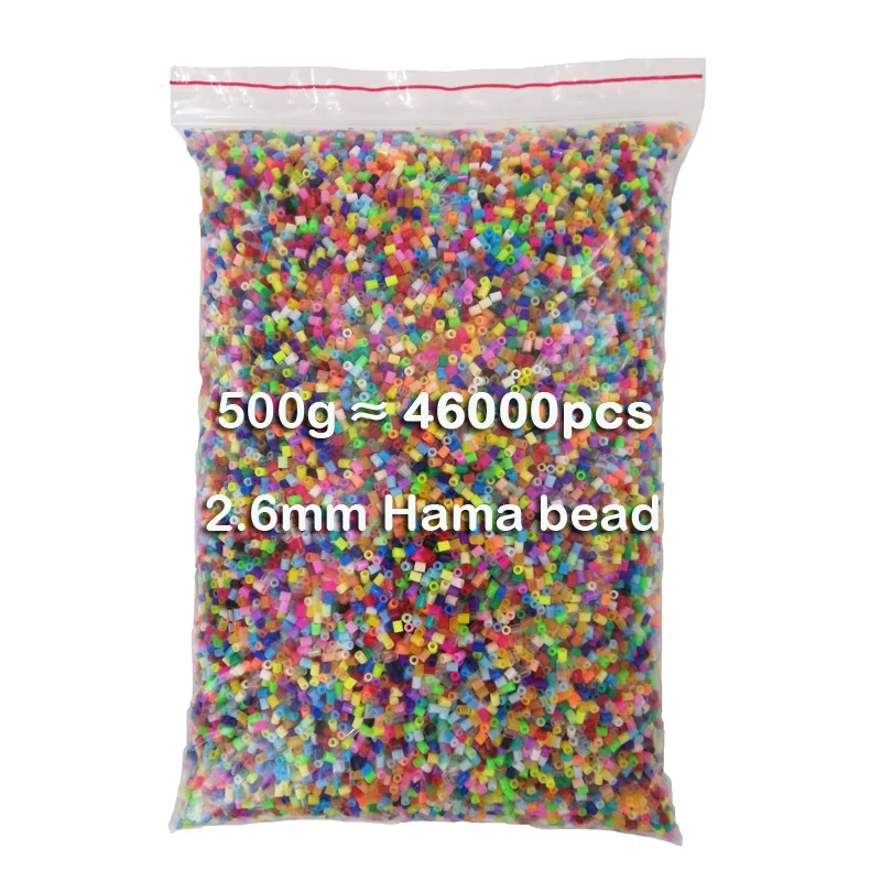 

2 bags 500g/bag 2.6mm Hama Beads 72 Colors For Choose Kids Education Diy Toys 100% Quality Guarantee New Perler Beads Wholesale