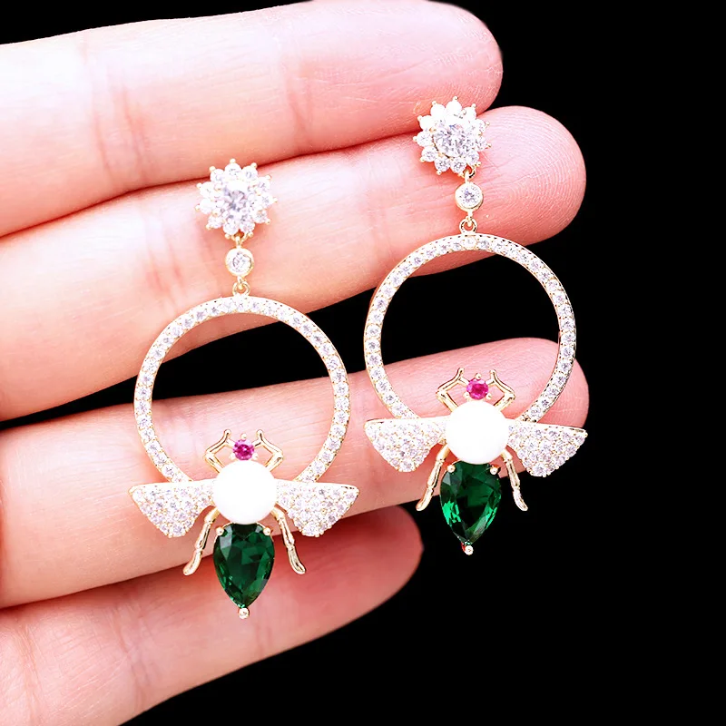 Серьги в Корейском стиле LuxJuly серьги иглы из стерлингового серебра с цирконием