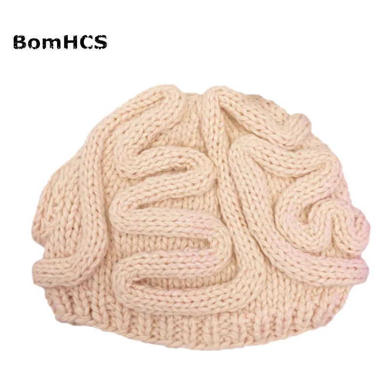 BomHCS смешная крутая зимняя персональная ужасная шерстяная шапка, теплая шапка ручной работы для мужчин и женщин, шапочки, подарки