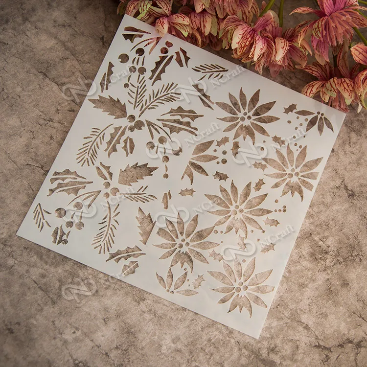 Набор цветов пластиковый трафарет для покраски пастельных красок цветная