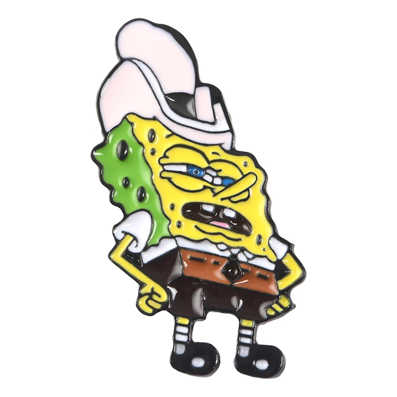 style2 18 стилей, забавные эмалевые Броши с губкой Бобом, мемом, кнопки, булавки, одежда, сумка, Патрик, звезда, значок, мультфильм, животное, ювелирное изделие, подарок для друзей - Окраска металла: style2