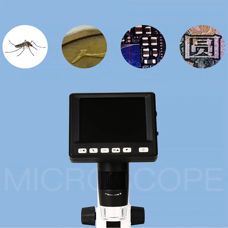 3,5 дюймов HD lcd цифровой электронный микроскоп настольный USB/AV мульти 500X микроскоп фокус Range10mm-30mm