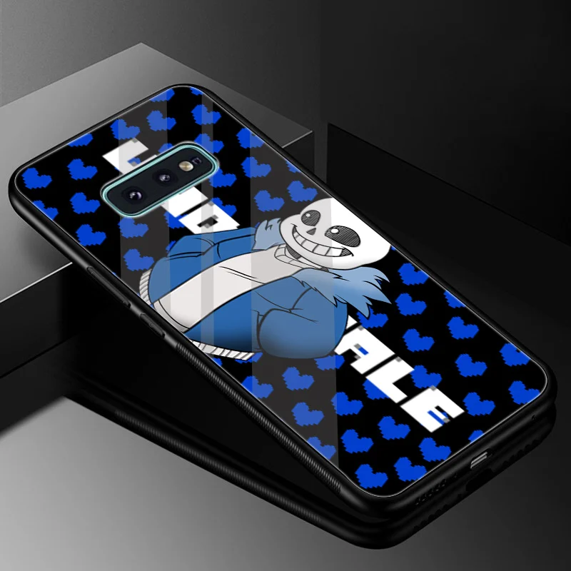 Gerleek стекло TPU Папирус из андертейл Санс чехол для Samsung S7 Edge S9 S8 Plus Note 8 9 S10 |