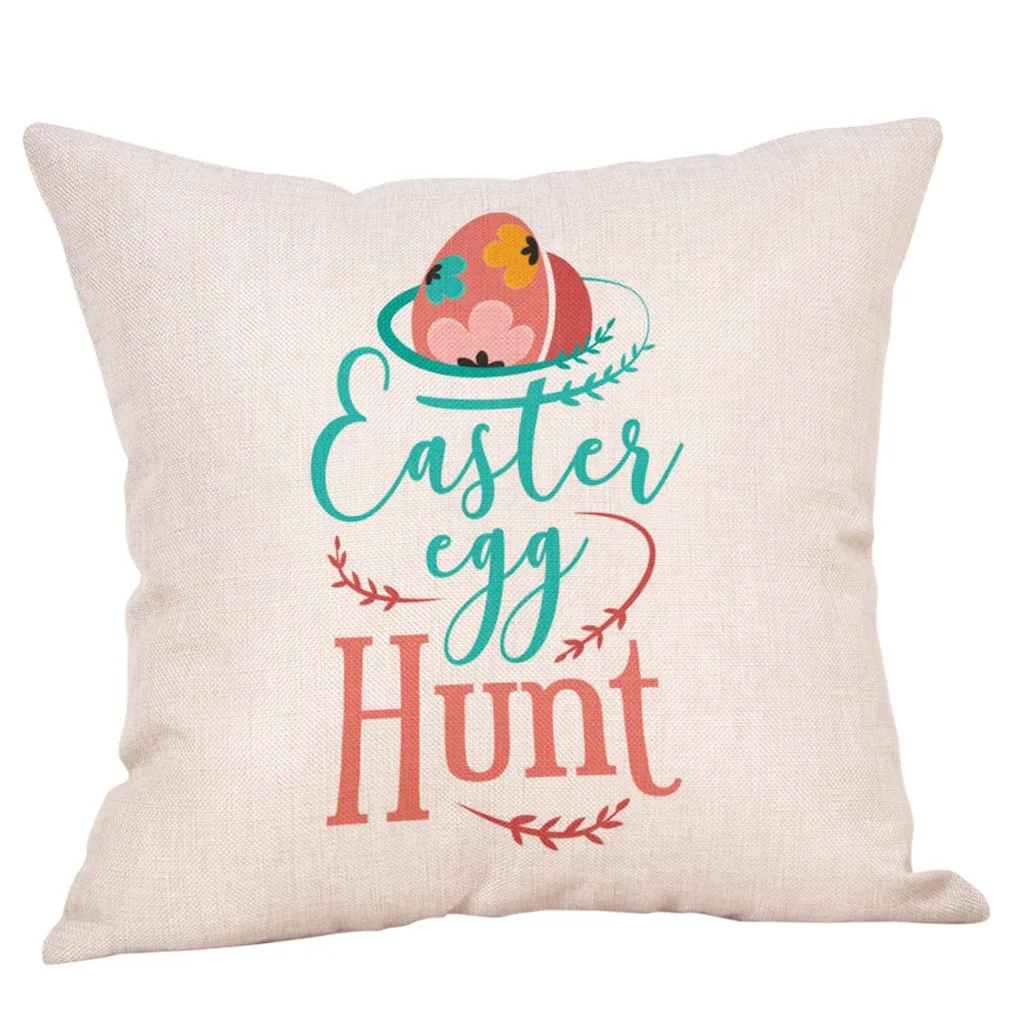 Happy Easter 45*45 см хлопок лен квадратный для вечеринки дома декоративная наволочка