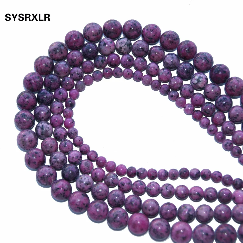 Оптовая продажа Модные цветные бусины AAA + из натурального камня в горошек для