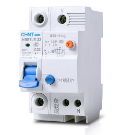 DC230V NBE7LE 1P+N 32A Earth Leakage Circuit Breaker Electric Shock Protection Switch | Обустройство дома