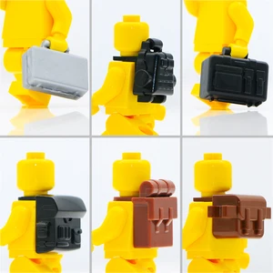 Детали для сборки военного оружия времен Второй мировой войны, рюкзак, школьная сумка, портфель, пистолет, 2019 блоков, фигурка города, игрушки Аксессуары для спецназа