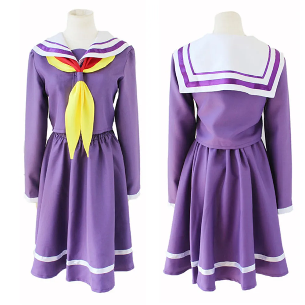 Костюм Широ для косплея No game no life женская одежда на Хэллоуин парик матросский