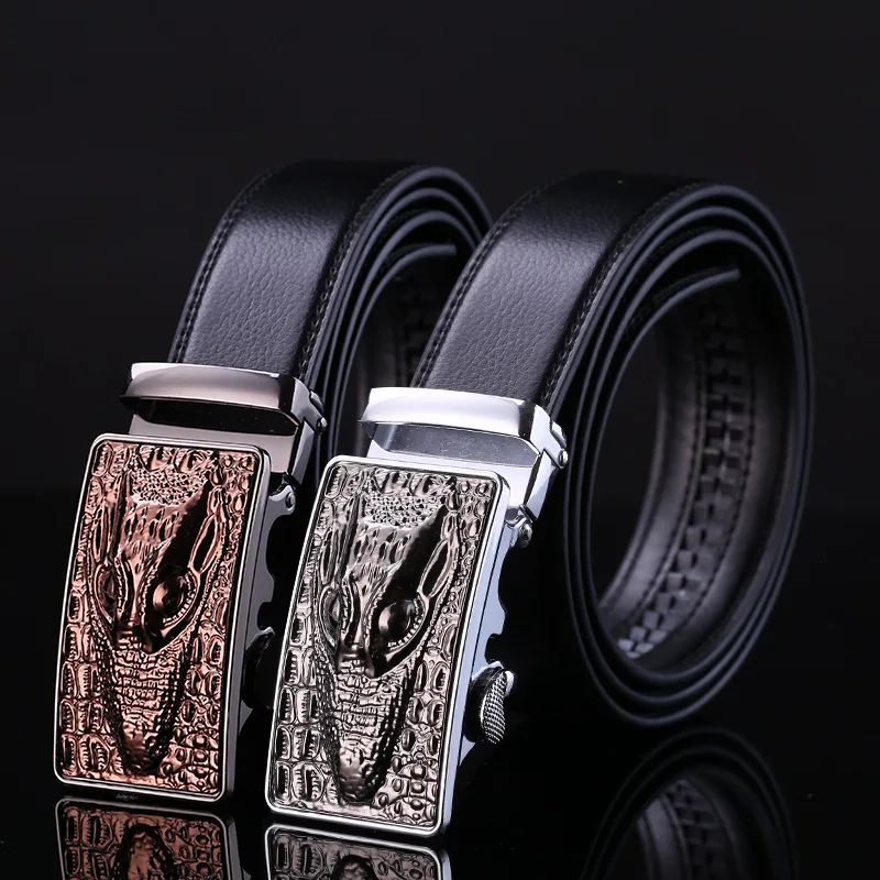 Ремень с пряжкой мужской Модный деловой ремень из искусственной кожи