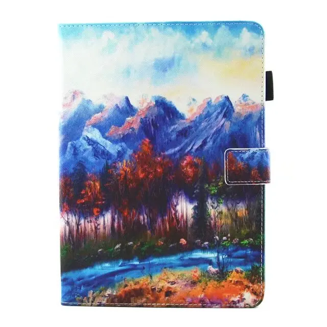 

Smart Colorful Pattern Stand Shell Fashion Cartoon Silicone PU Leather Flip Case Shell For Apple iPad Mini 1 2 3 4 Case Cover