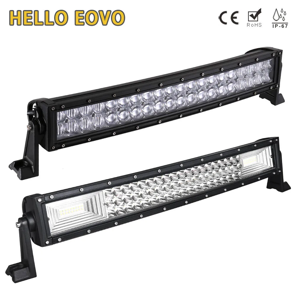 Hello eovo 5D 22 дюймов изогнутый светодиодный свет бар для работы вождения Offroad Лодка