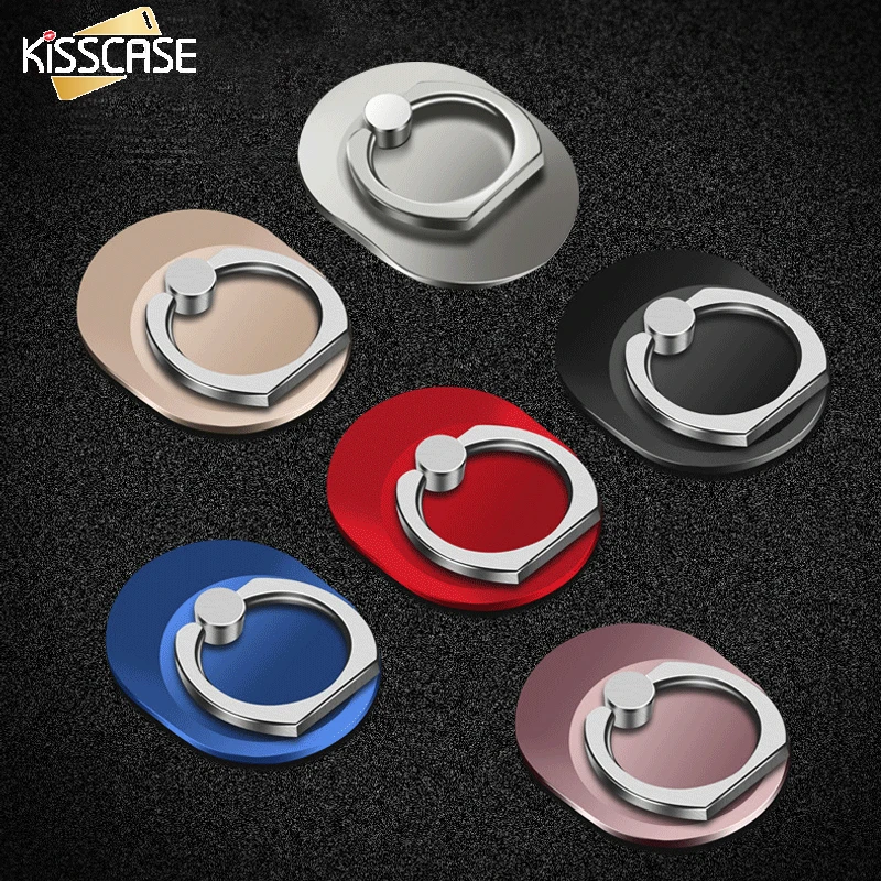 KISSCASE Универсальный держатель для кольца на палец смартфона 360 Вращающийся кольцо