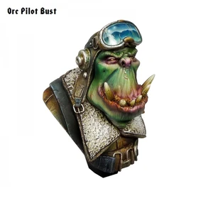112 высота 65 мм орк Пилот Бюст Игрушка Смола модель миниатюрный набор Unassembly Неокрашенный