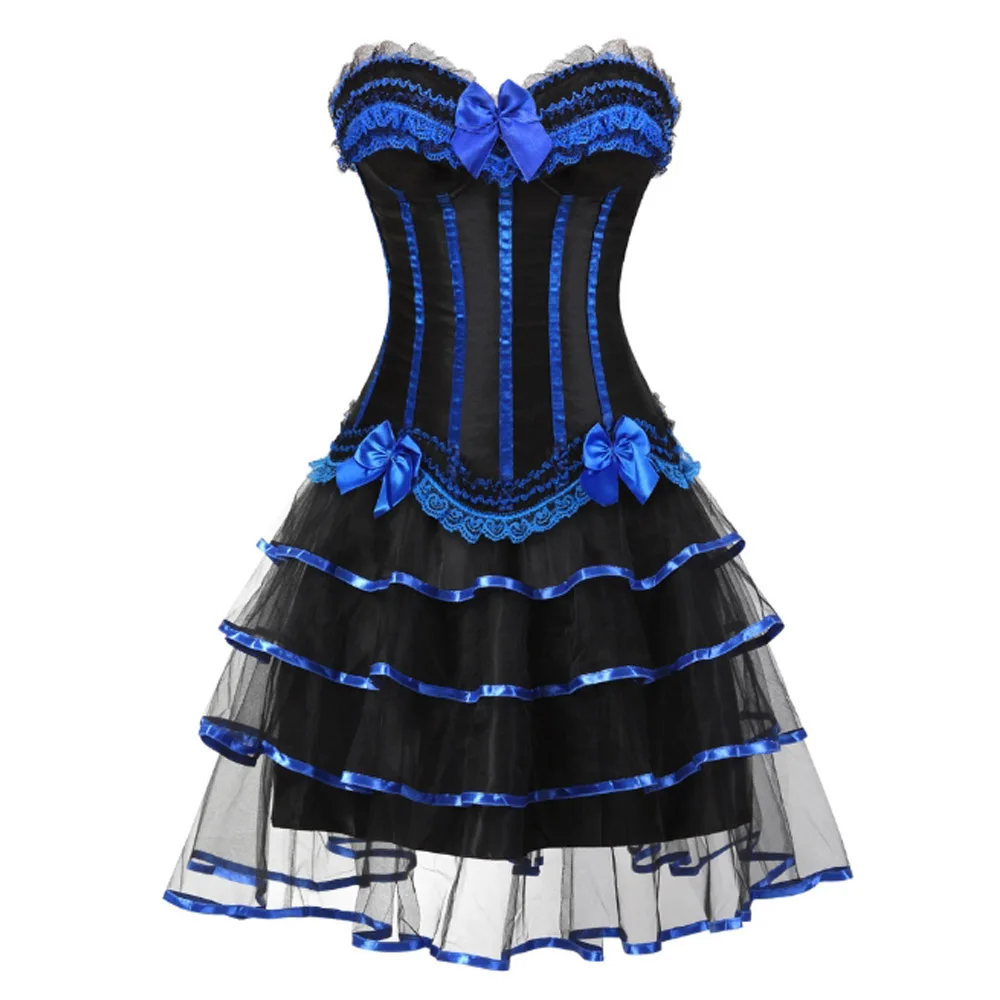 Женский винтажный корсет в стиле стимпанк костюм из 2 предметов викторианском