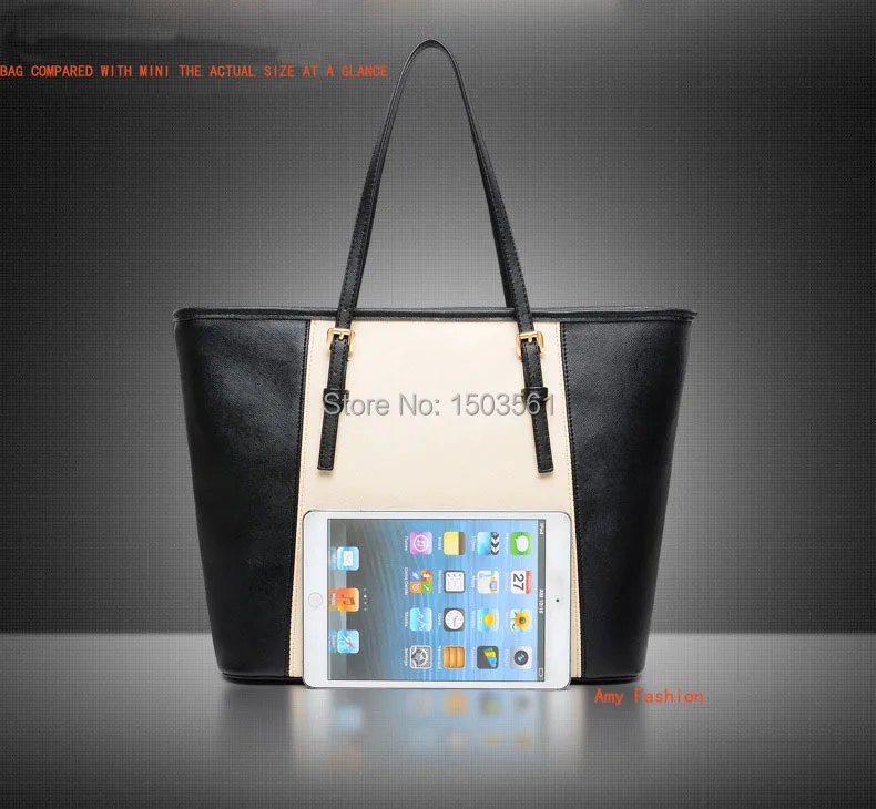 ROCKSTUD CROSSBODY TOTE BAG - 2015 Women Designer Brand Gothic Punk Handle Luggage Shopper Shoulder Handbag Bolsa 031201 | Багаж и сумки