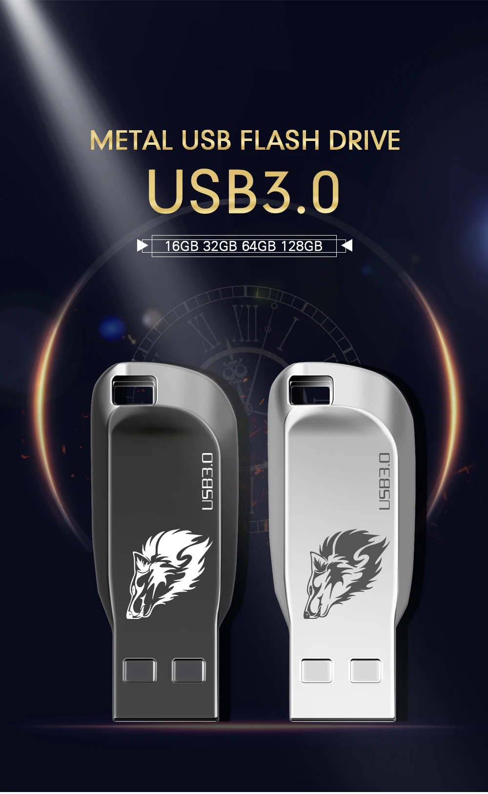 Usb флеш-накопитель 64 Гб/3,0 Металлический накопитель 32 ГБ Флешка 16 ГБ/8 ГБ/128 ГБ usb флешка подарок usb флэш-накопитель