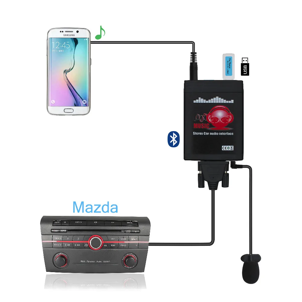 Автомобильный адаптер Moonet Bluetooth MP3 USB/AUX 3 5 мм стерео громкая связь автомобильный CD
