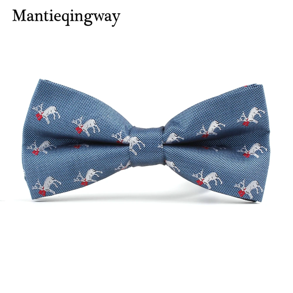 Бренд mantieqingway, мужской галстук-бабочка, мужской галстук-бабочка из полиэстера, для свадьбы, для жениха, тонкий Рождественский галстук-бабочка, Санта Клаус, лось, галстук-бабочка