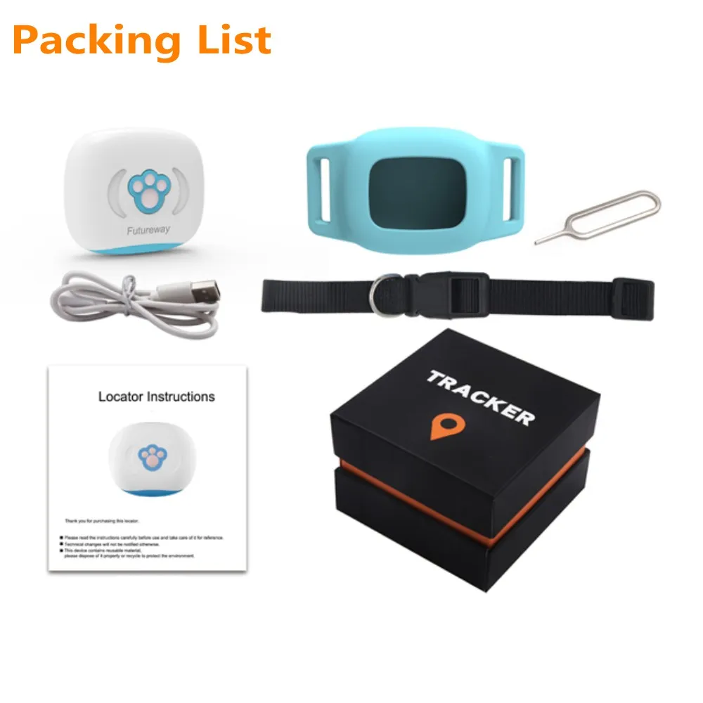 

5pcs Newest Mini GPS Tracker FP03 Waterproof Pet Locator with Collar/Luminous Silicone Case Anti-lost Tracking for Pets Vehicle