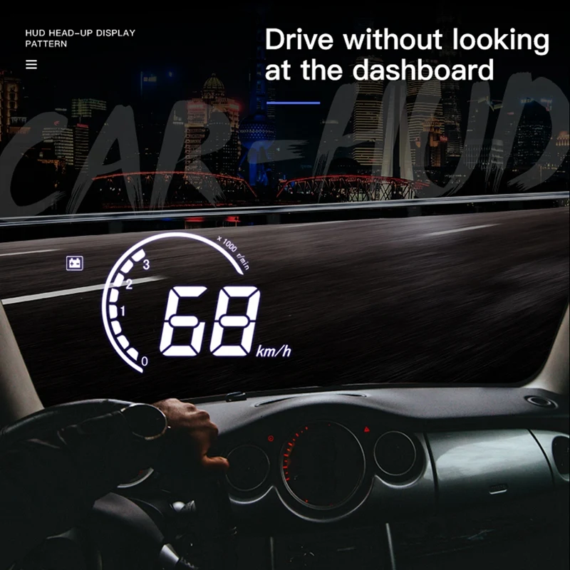 Белый свет H6 3 8 дюйма Hud автомобильные головки дисплей Led лобовое стекло проектор