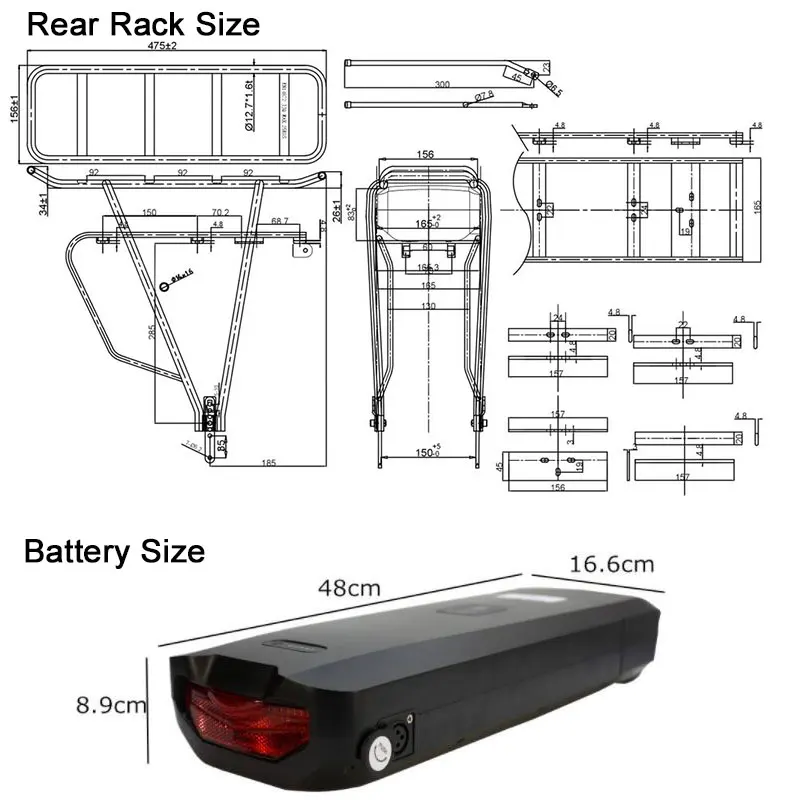 Электрический велосипед eBike 48V 52V 250 w-1000 w 48V 21AH с задней батареей Bafang BBS01 BBS02