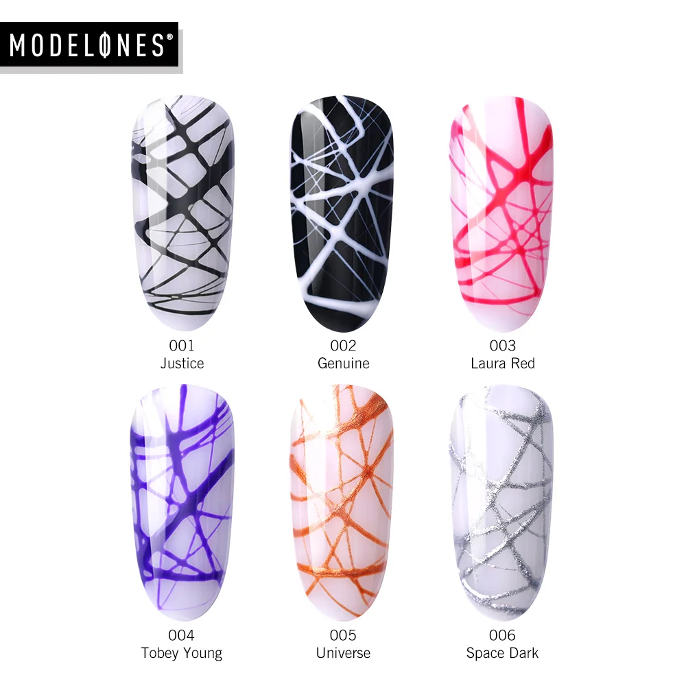 Modelones 3 шт./лот Гель лак для рисования с изображением паука УФ гель ногтей