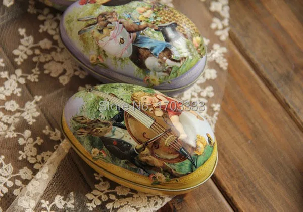 2016 Новые Пасхальные украшения кабошоны Модные яйца Оловянная коробка для