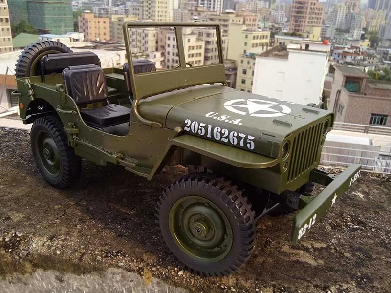 Rc-car-1: 10 Радиоуправляемая машина 1/10 масштаб 4X4 вал приводной поезд U. S.4wd внедорожный Военный джип Радиоуправляемый автомобиль игрушки для детей