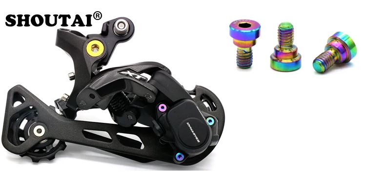 3 шт. велосипед TC4 титановый сплав задний переключатель болт для Shimano XT 8000 велосипедный переключатель аксессуары для модификации
