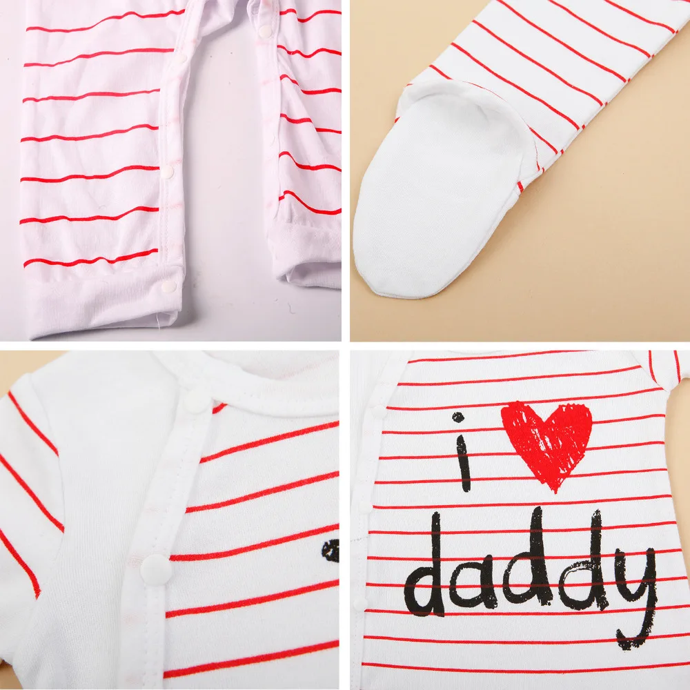 

Infant Baby Clothes love Dad and mummy Boys Girls Rompers Playsuit Sleepsuit