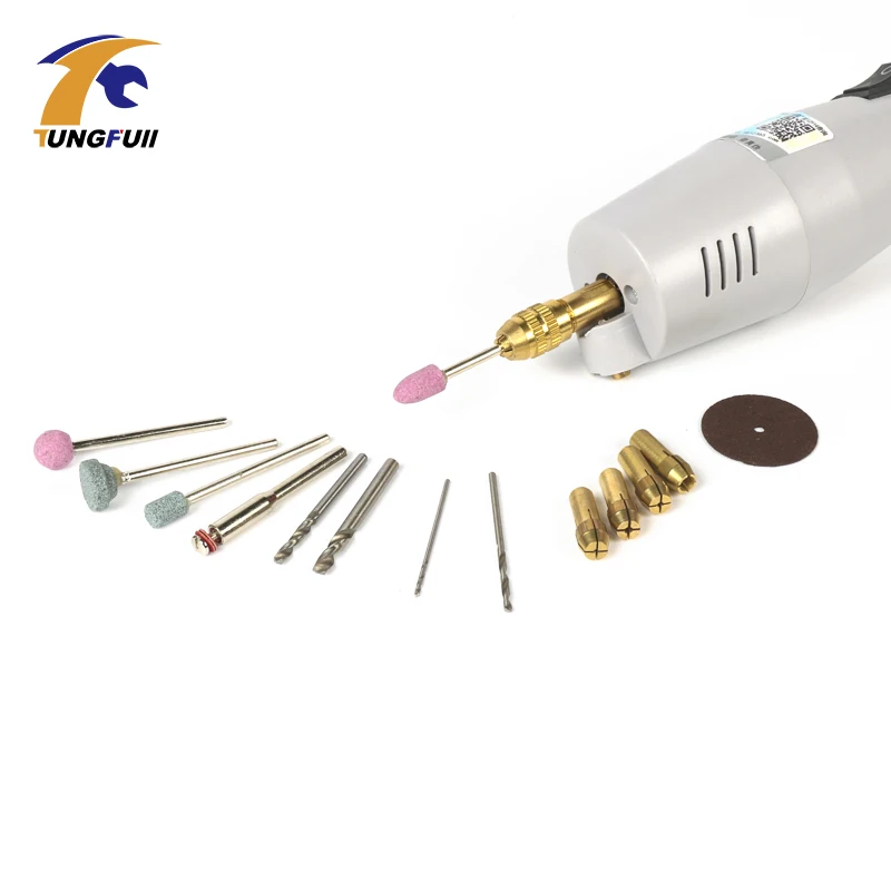 TUNGFULL мини гравер дрель набор Grinder Kit микро электрическая машина маникюр ручная