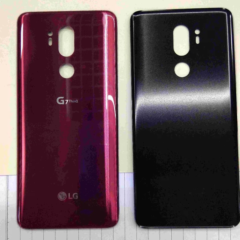 Новое оригинальное стекло для LG G7 ThinQ Крышка батарейного отсека двери G7+ G710 G710EM задняя крышка корпуса с пластыревый заменитель части
