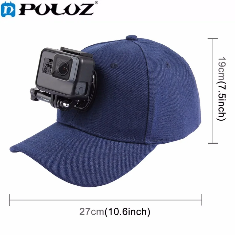PULUZ для Go Pro Аксессуары бейсболка кепки Регулируемая Strapback кепки с j-крюк Пряжка Крепление Винт для GoPro HERO 5 4 3+ 3 2