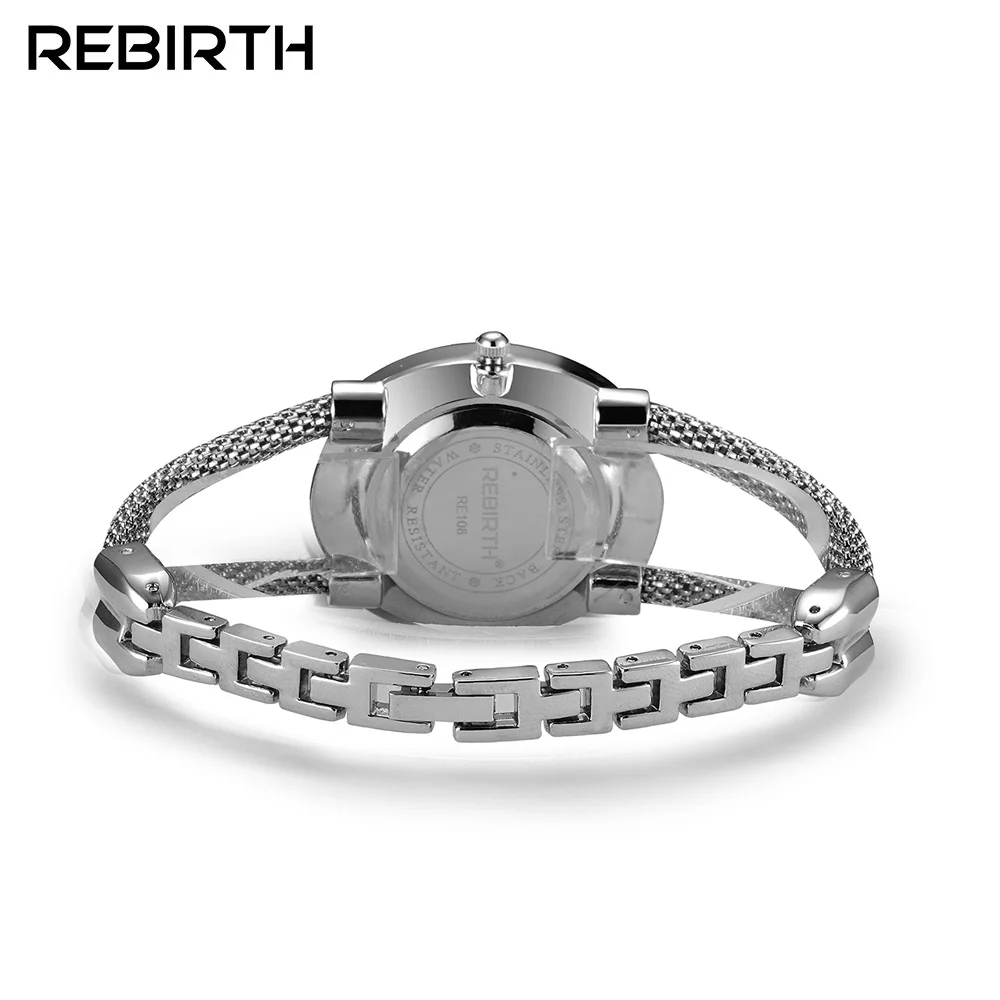 REBIRTH Для женщин браслет часы простые женские наручные для ношения с платьем цвета