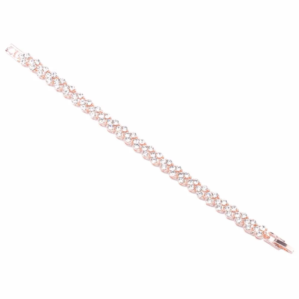 Изысканный Кристальный браслет простой и 3 вида цветов для женщин Pulseras Mujer