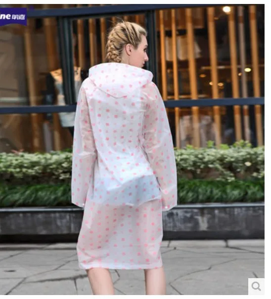 2014 Портативный Водонепроницаемый модный дождевик для улицы женский длинный