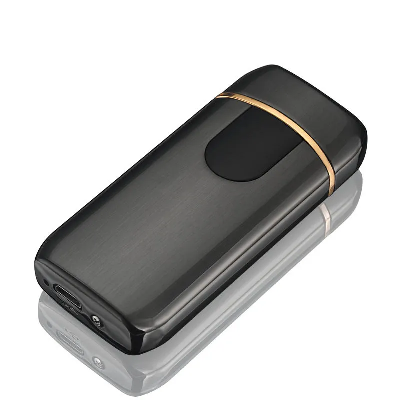 USB Зажигалка плазменная с двойной дугой без лазерного логотипа ветрозащитная