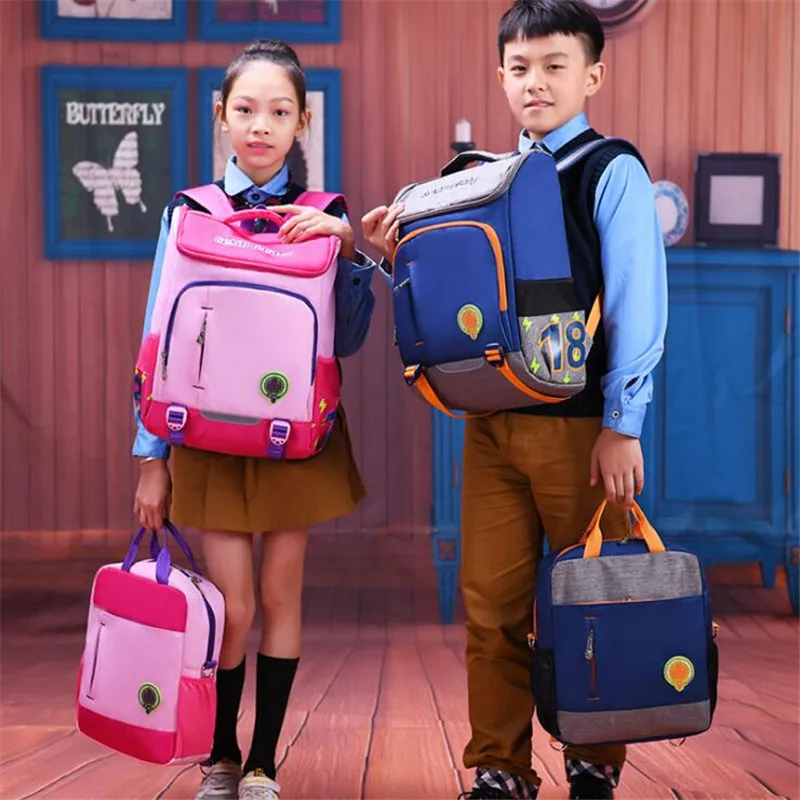Школьный рюкзак для детей, портфель с рисунком для мальчиков и девочек, портфель для учеников начальной школы 1-3 классов, водонепроницаемая ...