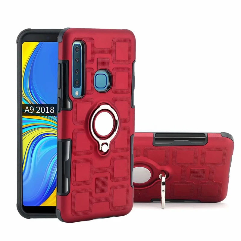 Роскошное кольцо Броня чехол для samsung Galaxy A9 чехол силиконовая задняя крышка для Galaxy A9 A920 A920F противоударный жесткий чехол