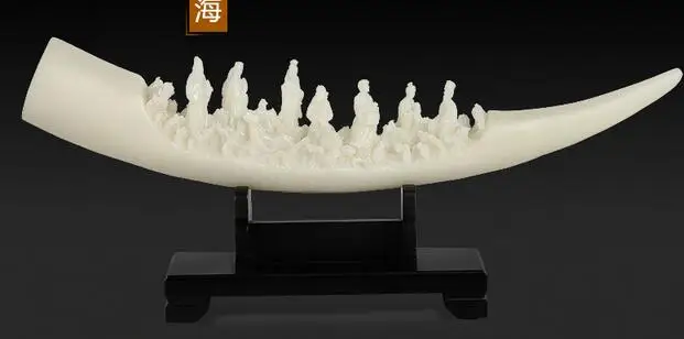 resin Imitation white ivory Arts s ornaments Fortune office like elephant lucky evil Home gifts decorationroom Art Statue | Дом и сад