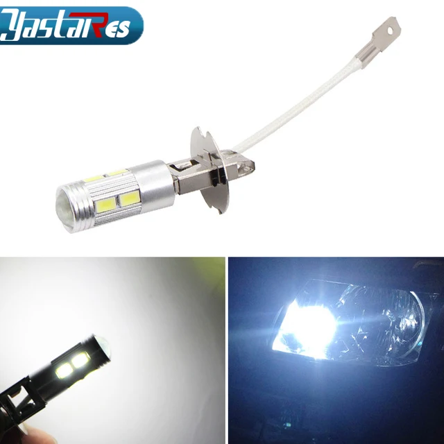 1 шт. Автомобильные светодиодные H3 canbus 5630 белые 10LED задние фары противотуманные