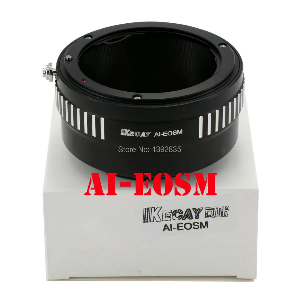 

Kecay Lens Mount Adapter Ring AI-EOSM for Nikon F mount Lens and for Canon for EOS M EF-M mirrorless camera New-Black+ Silver