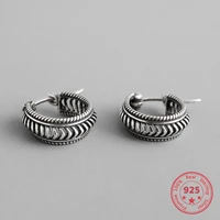 do the old braided twist 925 sterling silver circle ladies earing hoop earring high quality small loop wedding jewelry