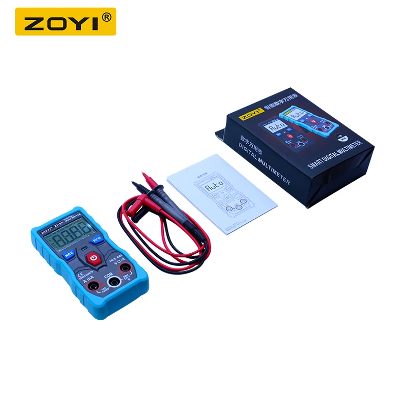 

ZOYI ZT-S1 True RMS multimetro LCD Digital Multimeter 4000 Counts Backlight Auto Range With NCV DATA HOLD(Mose for GIFT)