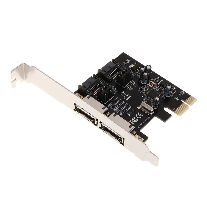 Адаптер с 2 SATA eSATA 6 Гбит/с 3 0 на PCI-E Express адаптер конвертер | Компьютеры и офис