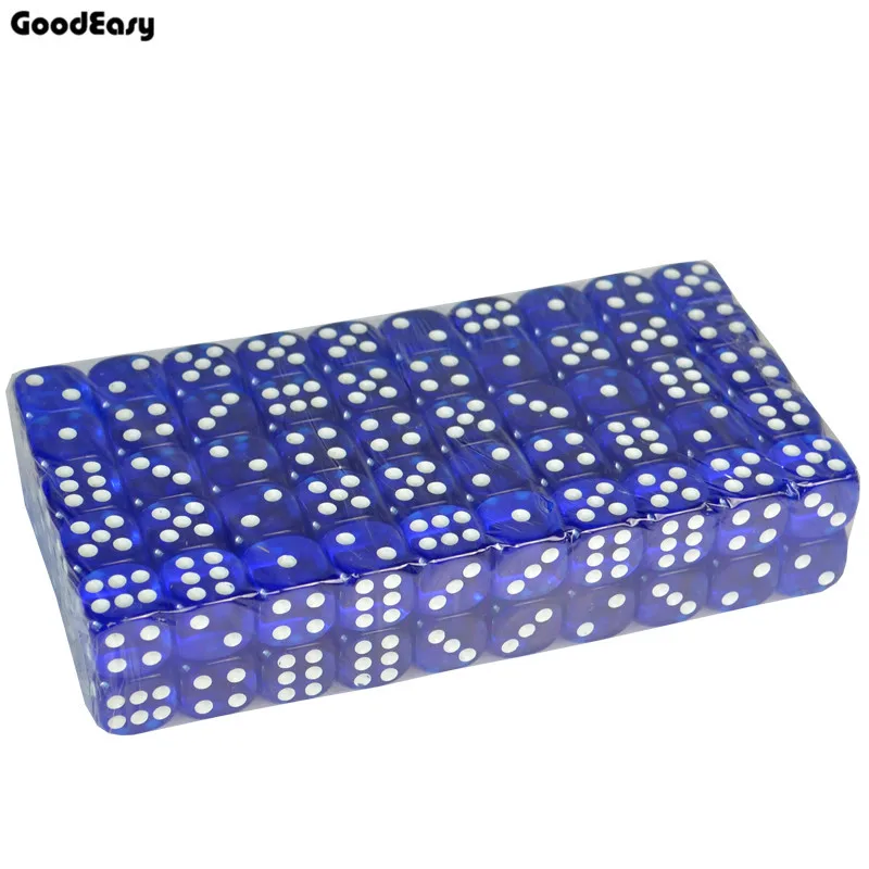 16 мм акриловый казино цифровой многогранный набор игральных костей шестигранный