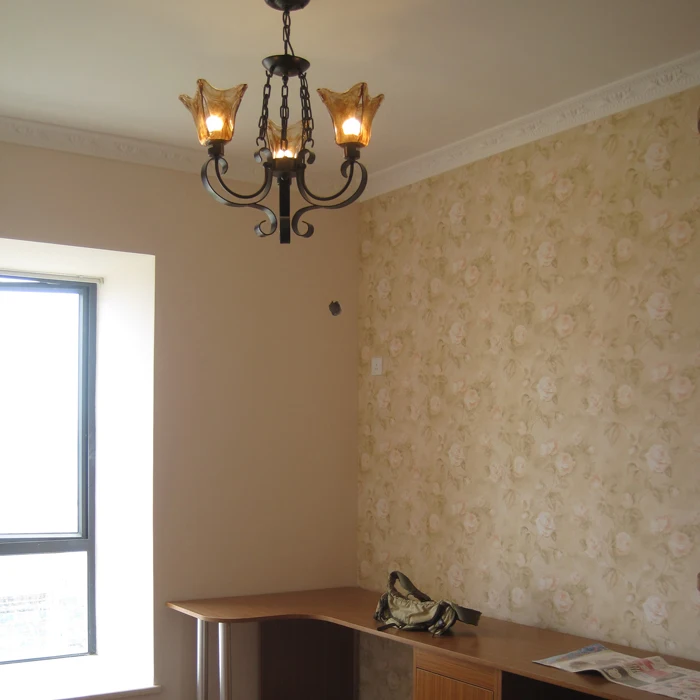 Американская коричневая стеклянная люстра освещение для столовой деревенские