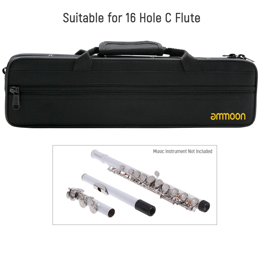 Ammoon 16 отверстий CFlute чехол Gig Bag Рюкзак коробка водонепроницаемый 600D пена хлопок