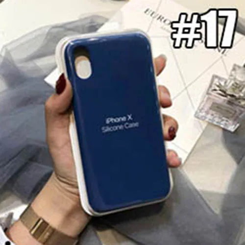 32 цвета жидкий силиконовый чехол для телефона для Apple X/XS Max XR популярный яркий выразительный чехол для iPhone 6 6s plus 7 8 plus - Цвет: 17